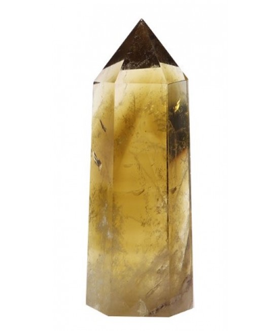 天然黃水晶 水晶柱 六稜單尖柱 擺件